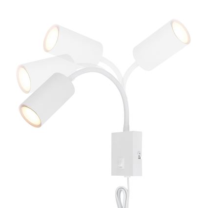 Globo - Fleksibilna stenska svetilka 1xGU10/25W/230V bela