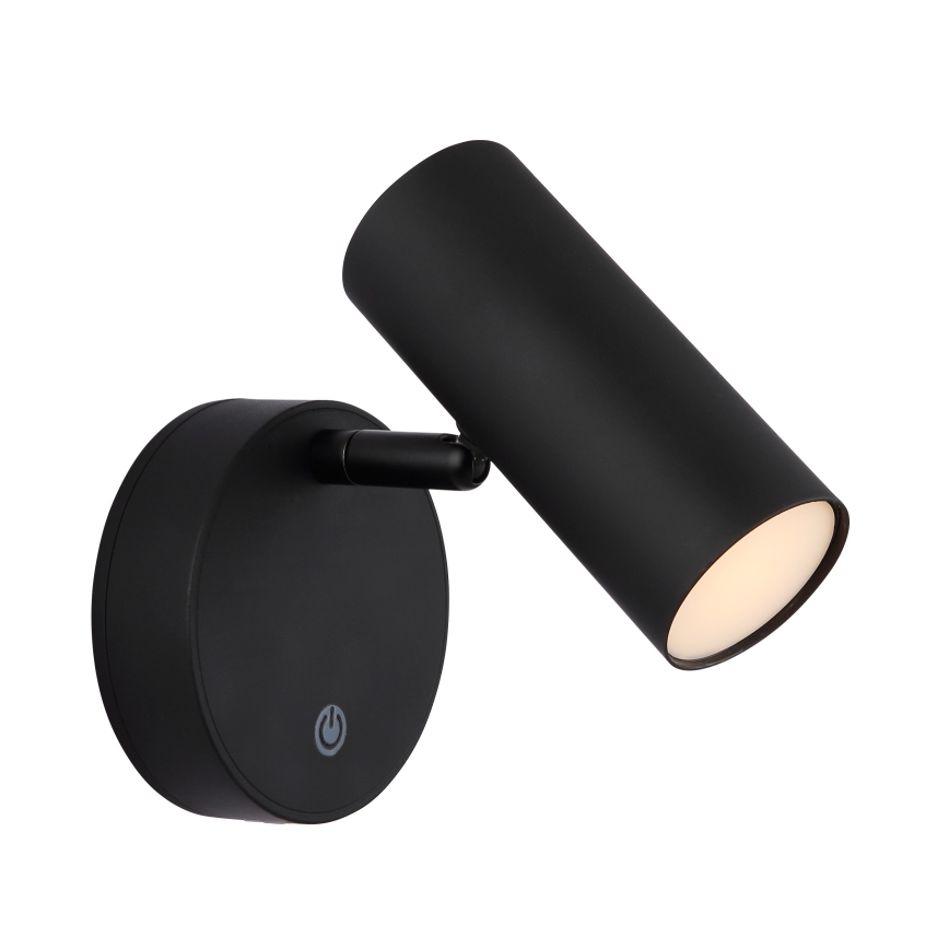 Globo - zatemnjevalna polnilna stenska točkovna LED svetilka LED/0,4W/3,7V 1800 mAh črna