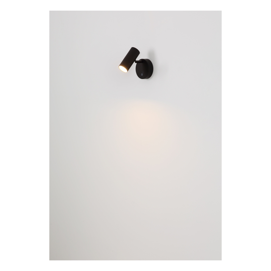 Globo - zatemnjevalna polnilna stenska točkovna LED svetilka LED/0,4W/3,7V 1800 mAh črna