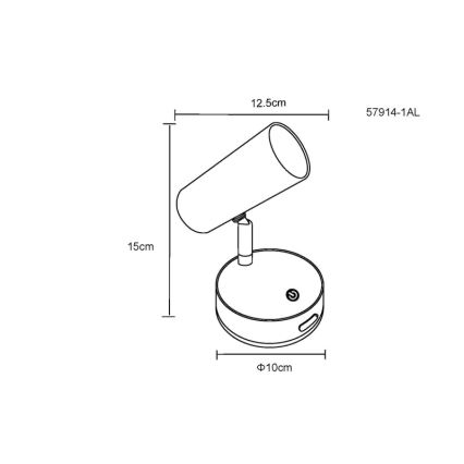 Globo - zatemnjevalna polnilna stenska točkovna LED svetilka LED/0,4W/3,7V 1800 mAh črna