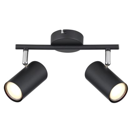 Globo - Reflektor 2xGU10/25W/230V črna