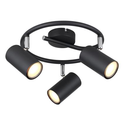 Globo - Reflektor 3xGU10/25W/230V črna