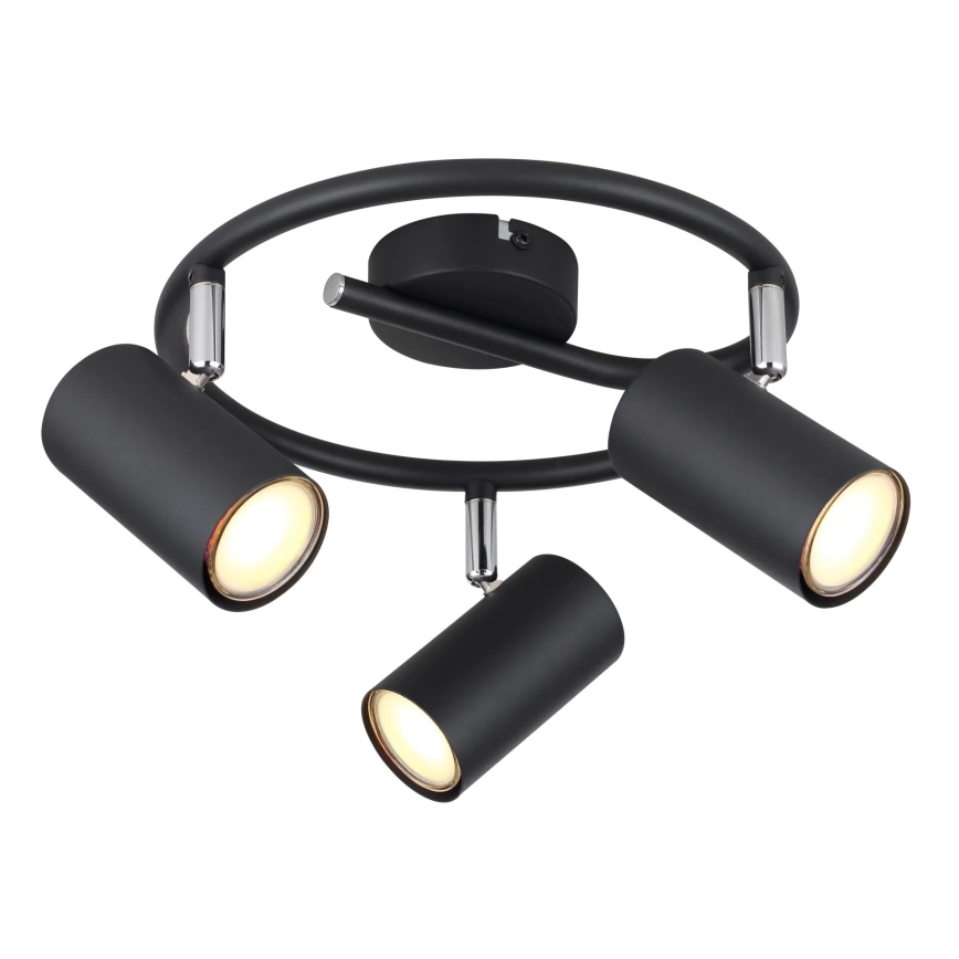 Globo - Reflektor 3xGU10/25W/230V črna