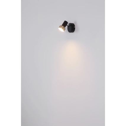 Globo - Stenski reflektor 1xGU10/25W/230V črna/srebrna