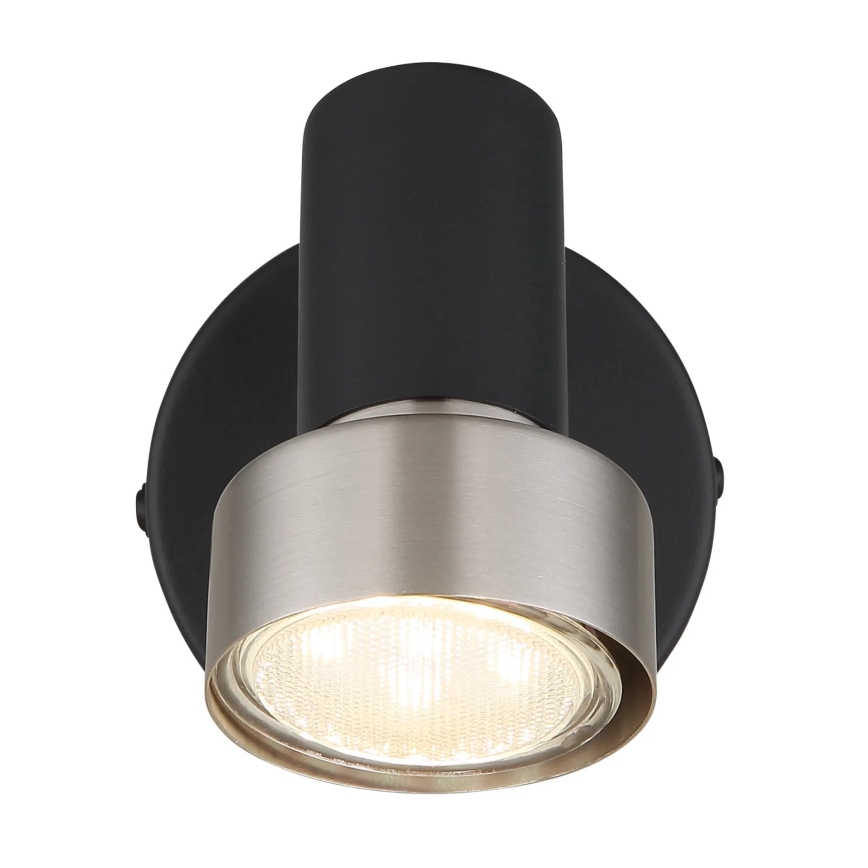 Globo - Stenski reflektor 1xGU10/25W/230V črna/srebrna