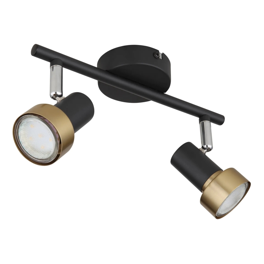 Globo - Reflektor  2xGU10/25W/230V črna/zlata