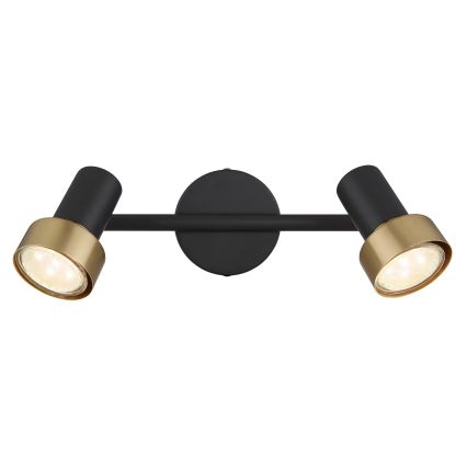 Globo - Reflektor  2xGU10/25W/230V črna/zlata