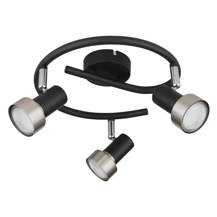 Globo - Reflektor  3xGU10/25W/230V črna/srebrna