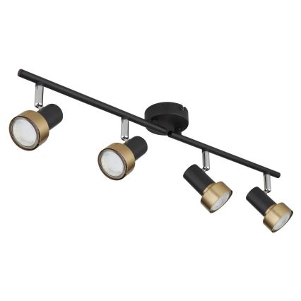 Globo - Reflektor  4xGU10/25W/230V črna/zlata