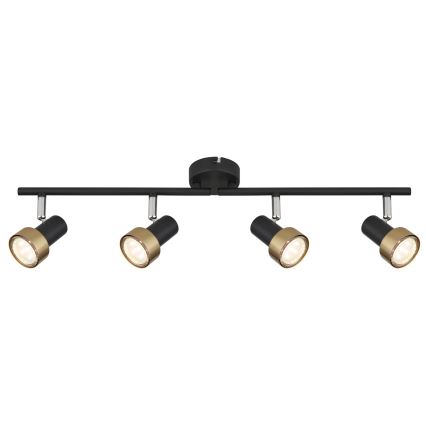 Globo - Reflektor  4xGU10/25W/230V črna/zlata
