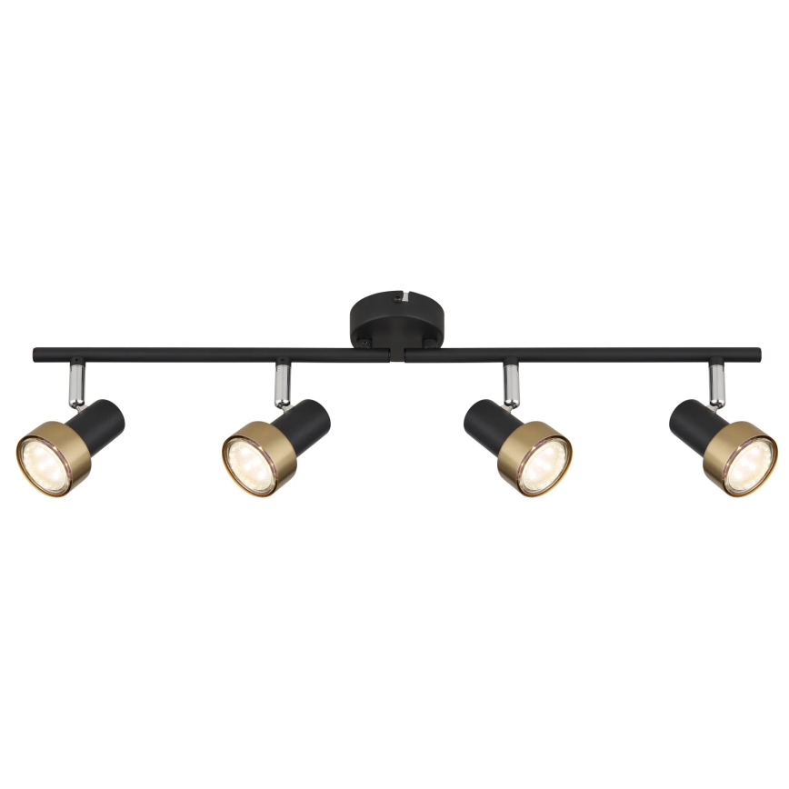 Globo - Reflektor  4xGU10/25W/230V črna/zlata