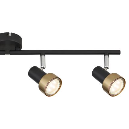 Globo - Reflektor  4xGU10/25W/230V črna/zlata