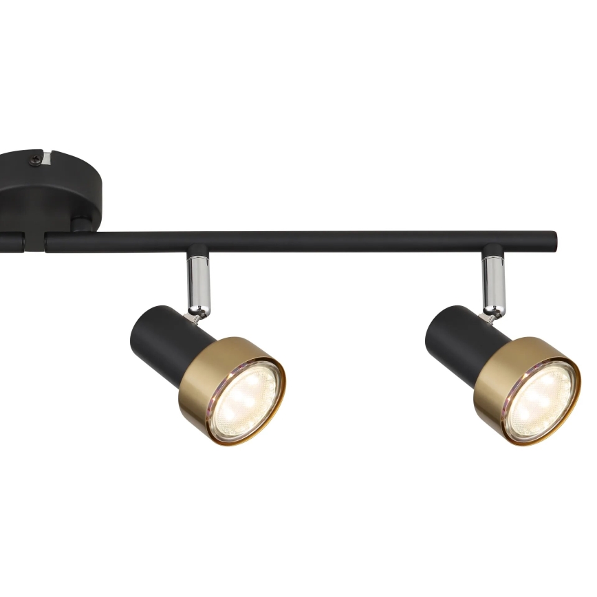 Globo - Reflektor  4xGU10/25W/230V črna/zlata