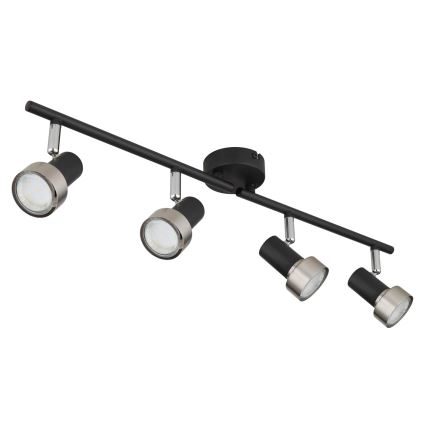 Globo - Reflektor  4xGU10/25W/230V črna/srebrna