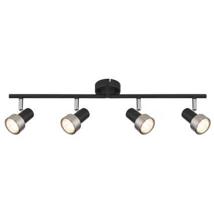 Globo - Reflektor  4xGU10/25W/230V črna/srebrna