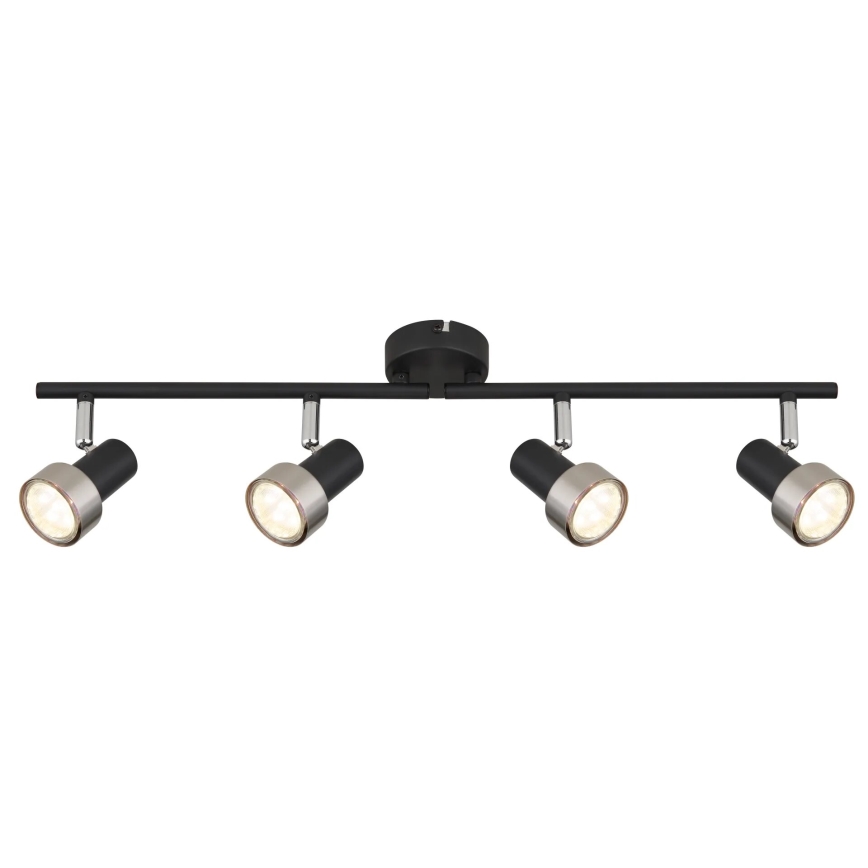 Globo - Reflektor  4xGU10/25W/230V črna/srebrna