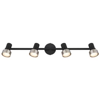 Globo - Reflektor  4xGU10/25W/230V črna/srebrna