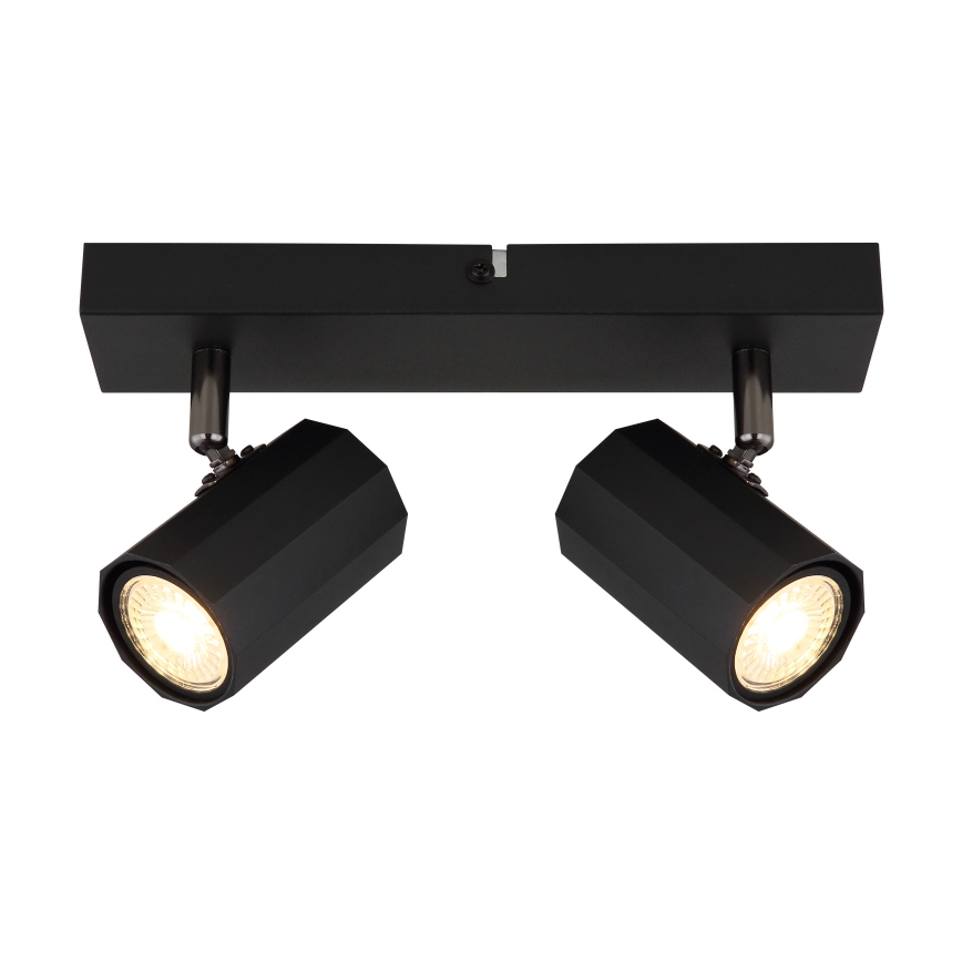 Globo - Reflektor 2xGU10/25W/230V črna