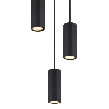 Globo - Lestenec na vrvici 3xGU10/25W/230V črna