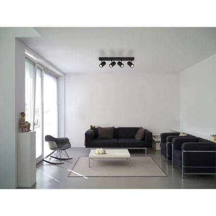 Globo - Reflektor 4xGU10/25W/230V črna