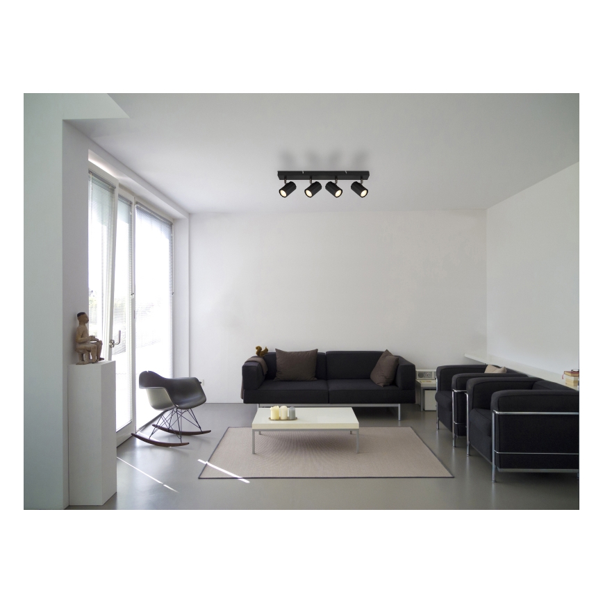 Globo - Reflektor 4xGU10/25W/230V črna