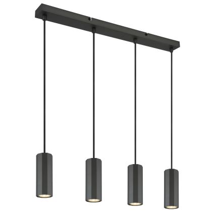 Globo - Lestenec na vrvici 4xGU10/25W/230V črna