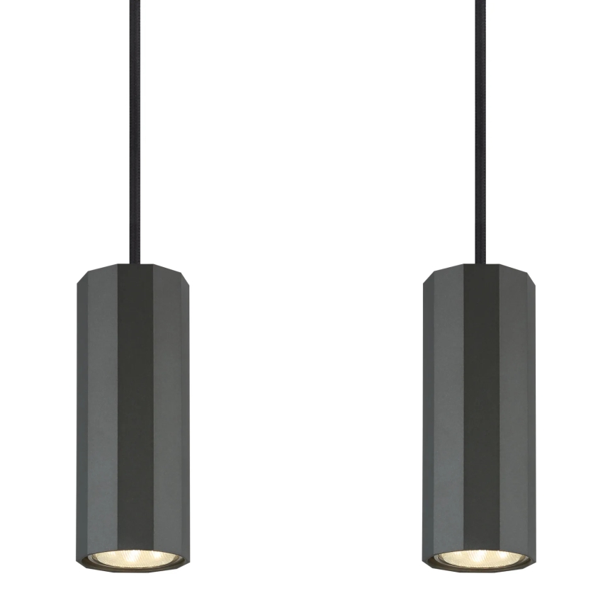 Globo - Lestenec na vrvici 4xGU10/25W/230V črna