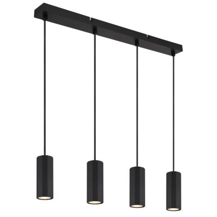 Globo - Lestenec na vrvici 4xGU10/25W/230V črna