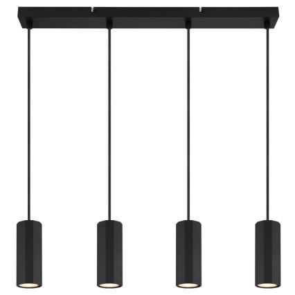 Globo - Lestenec na vrvici 4xGU10/25W/230V črna