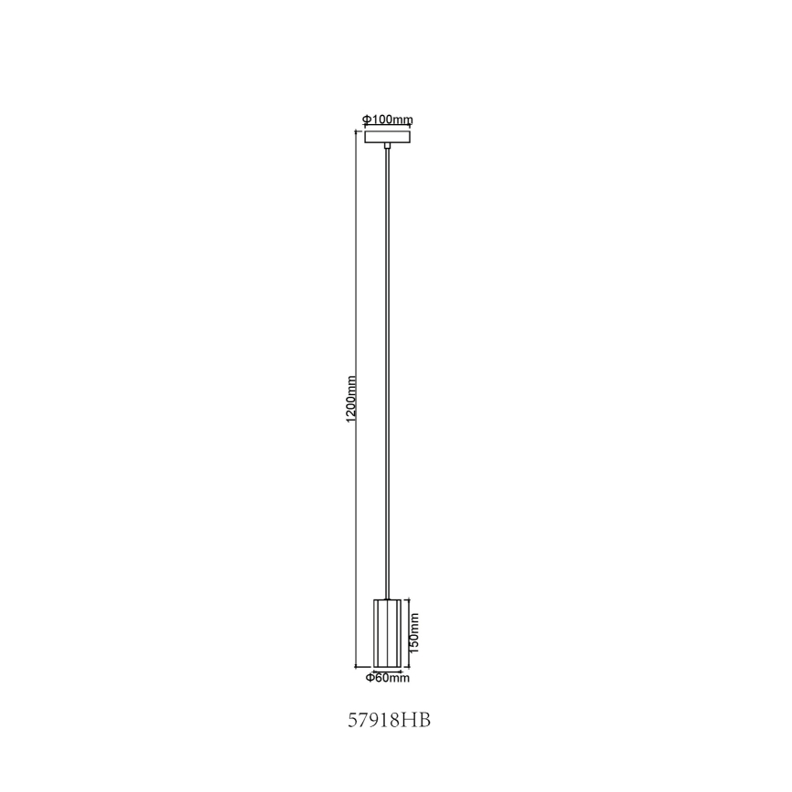 Globo - Lestenec na vrvici 1xGU10/25W/230V črna