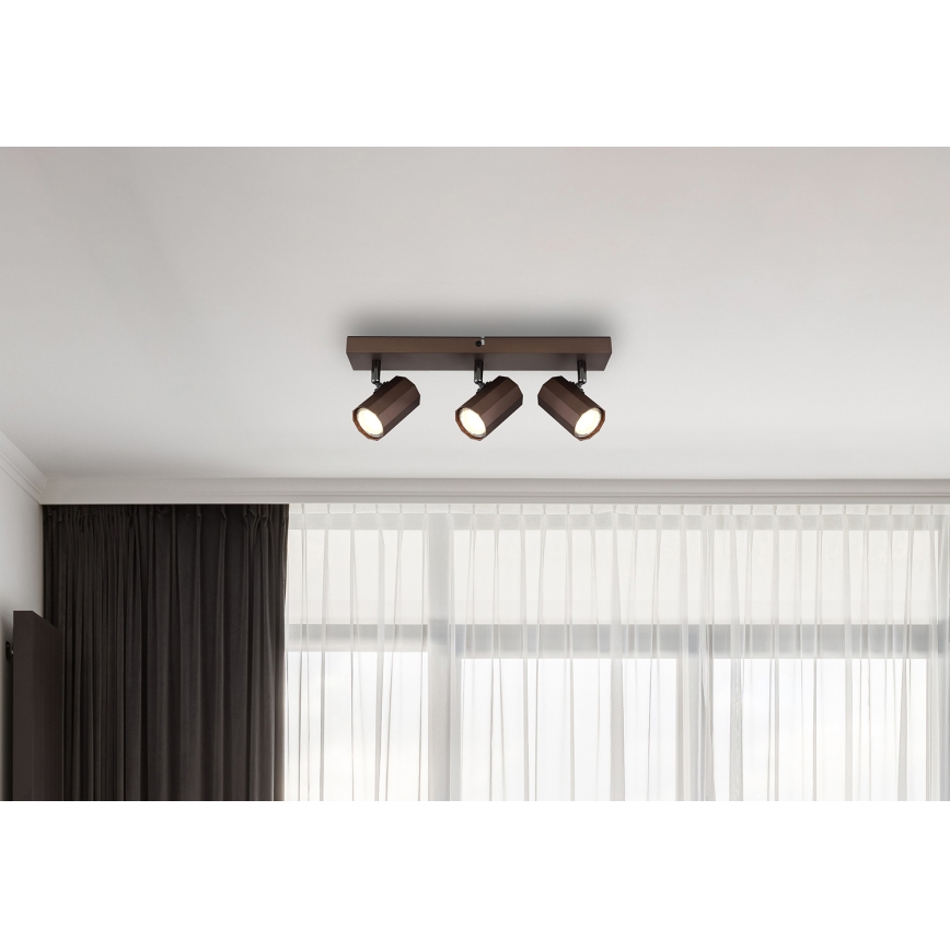 Globo - Reflektor 3xGU10/25W/230V rjava