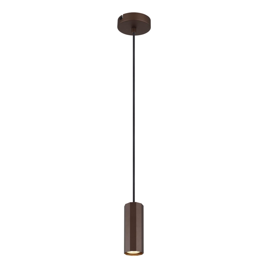 Globo - Lestenec na vrvici 1xGU10/25W/230V rjava