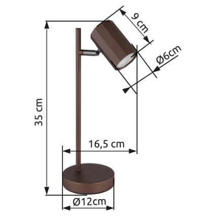 Globo - Namizna svetilka 1xGU10/5W/230V rjava