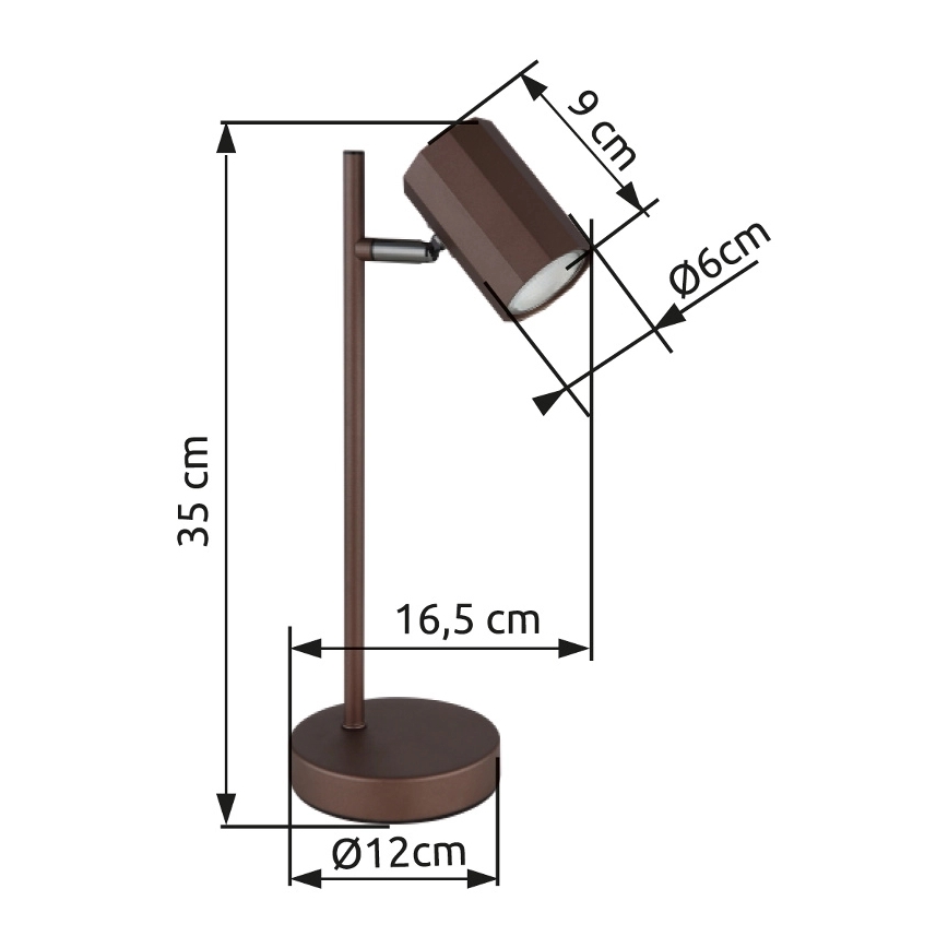 Globo - Namizna svetilka 1xGU10/5W/230V rjava