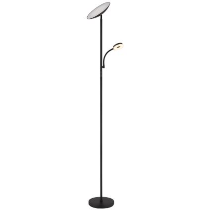 Globo - LED Zatemnitvena stoječa svetilka LED/20W/230V+ LED/5W 3000/4000/6500K črna