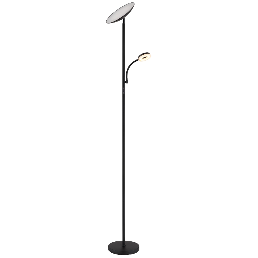 Globo - LED Zatemnitvena stoječa svetilka LED/20W/230V+ LED/5W 3000/4000/6500K črna