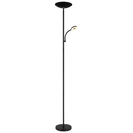 Globo - LED Zatemnitvena stoječa svetilka LED/20W/230V+ LED/5W 3000/4000/6500K črna