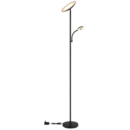Globo - LED Zatemnitvena stoječa svetilka LED/20W/230V+ LED/5W 3000/4000/6500K črna