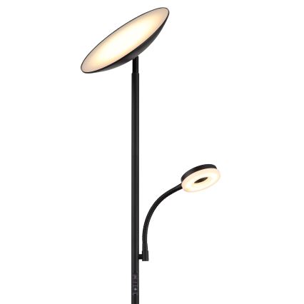 Globo - LED Zatemnitvena stoječa svetilka LED/20W/230V+ LED/5W 3000/4000/6500K črna
