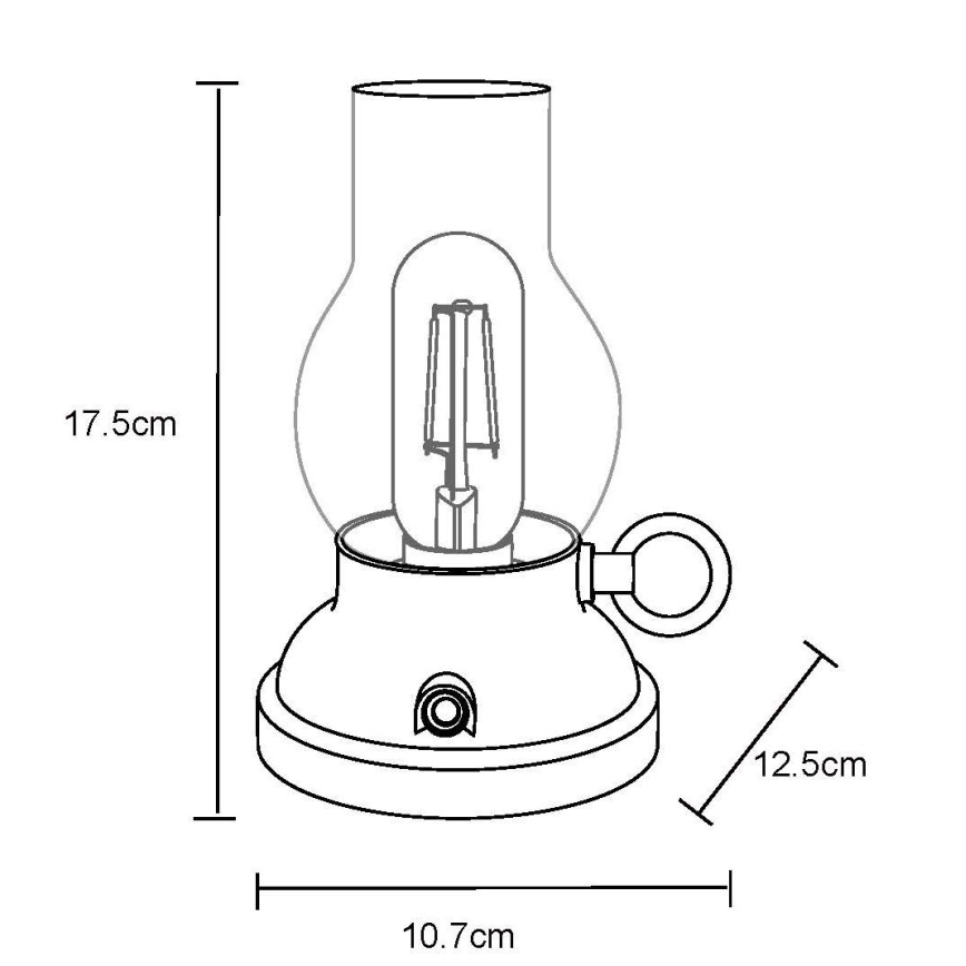 Globo - LED Zatemnitvena polnilna namizna svetilka na dotik LED/1W/3,7V 1200 mAh zelena