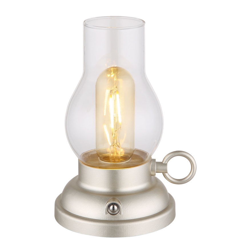 Globo - LED Zatemnitvena polnilna namizna svetilka na dotik LED/1W/3,7V 1200 mAh mat krom