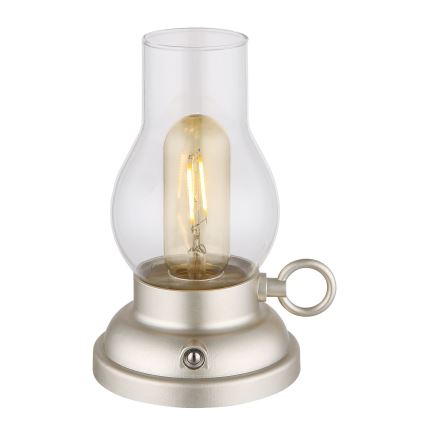 Globo - LED Zatemnitvena polnilna namizna svetilka na dotik LED/1W/3,7V 1200 mAh mat krom