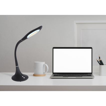 Globo - LED prilagodljiva dotikavna fleksibilna namizna svetilka LED/9W/230V 3000/4500/6500K črna