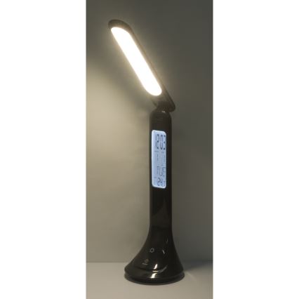 Globo - LED Zatemnitvena polnilna namizna svetilka s zaslon LED/4W/230V 2200 mAh črna