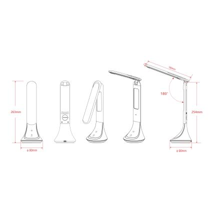 Globo - LED Zatemnitvena namizna svetilka LED/4W/230V 2200 mAh