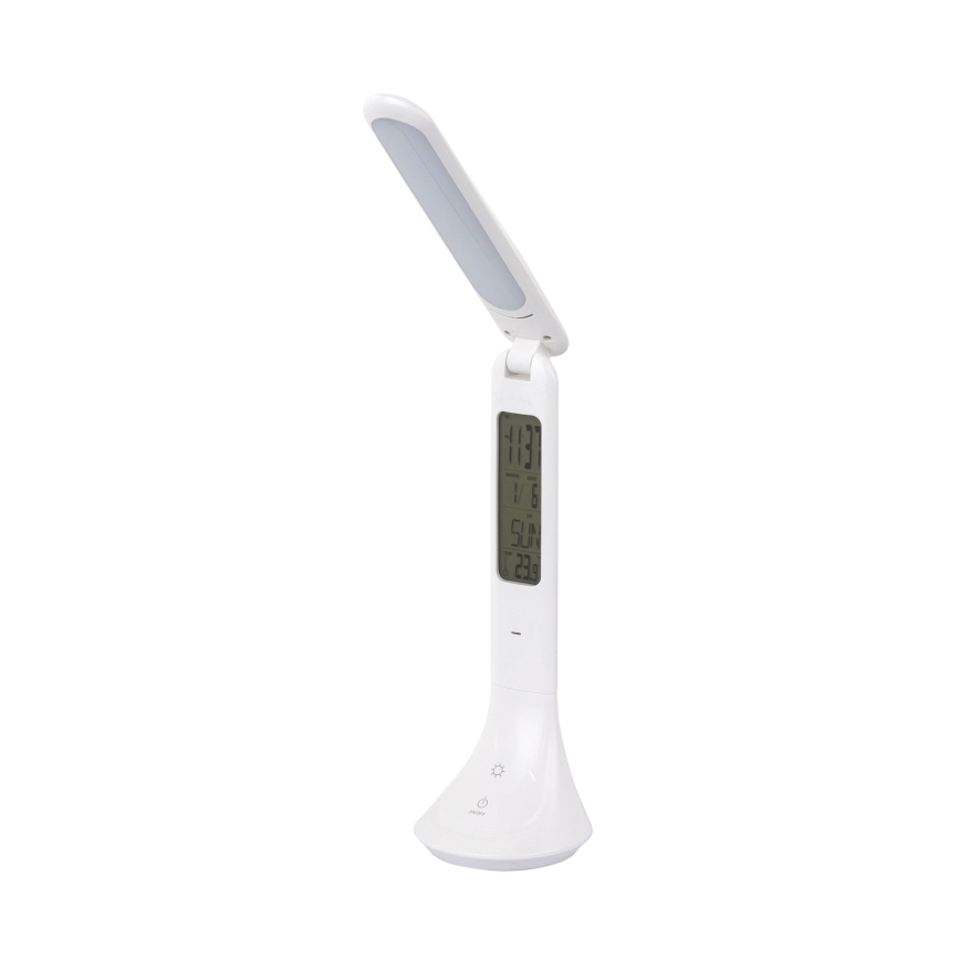 Globo - LED Zatemnitvena polnilna namizna svetilka s zaslon LED/4W/230V 2200 mAh bela