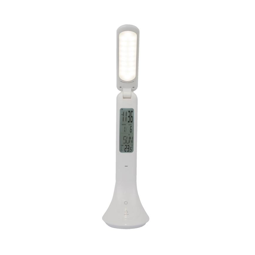 Globo - LED Zatemnitvena polnilna namizna svetilka s zaslon LED/4W/230V 2200 mAh bela