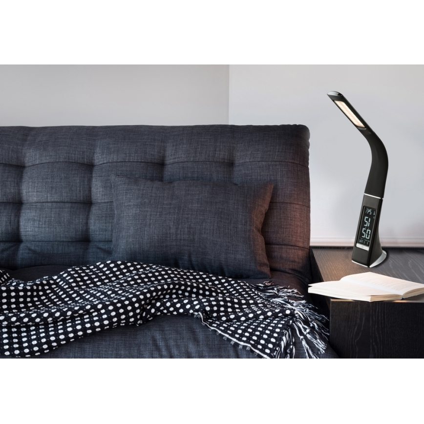 Globo - LED namizna svetilka na dotik z zaslonom in možnostjo zatemnitve LED/6,5W/230V 3000/4500/5800K črna