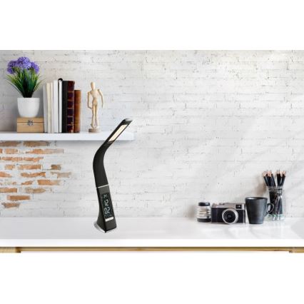 Globo - LED namizna svetilka na dotik z zaslonom in možnostjo zatemnitve LED/6,5W/230V 3000/4500/5800K črna