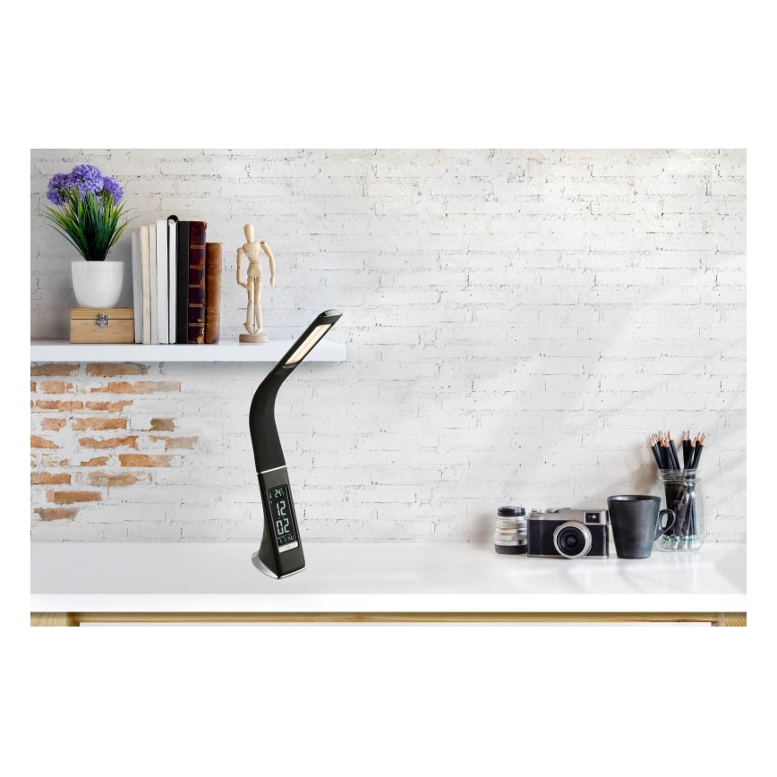 Globo - LED namizna svetilka na dotik z zaslonom in možnostjo zatemnitve LED/6,5W/230V 3000/4500/5800K črna
